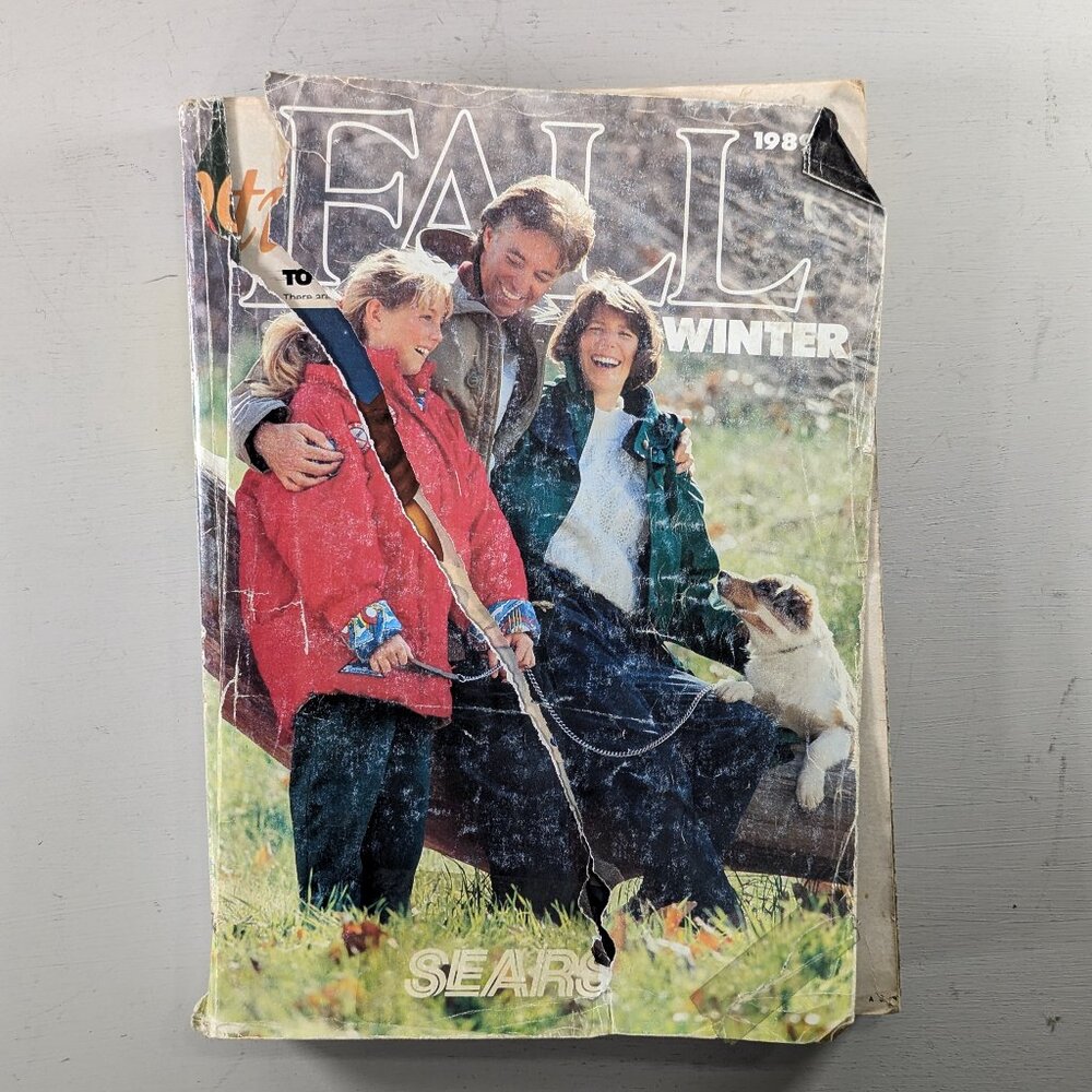 1989 Sears catalogue Winter for scrapbooking or card making, vintage fashion